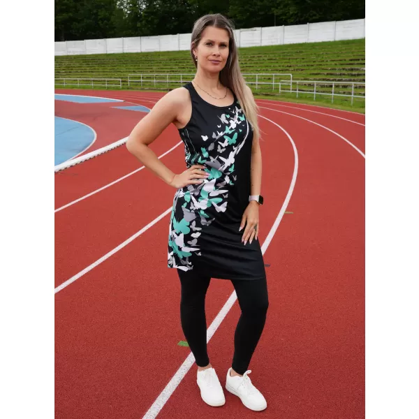  Dámské funkční tílkové šaty premium ALTISPORT VOJ/ALW022SAT01 ČERNÁ/TYRKYSOVÁ 