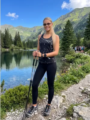 Dámské funkční tílko premium ALTISPORT VOJ/ALW034TIL01 ČERNÁ