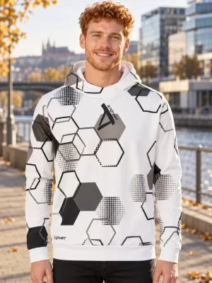 Pánská funkční mikina premium ALTISPORT VOJ/ALM037MI01 BÍLÁ