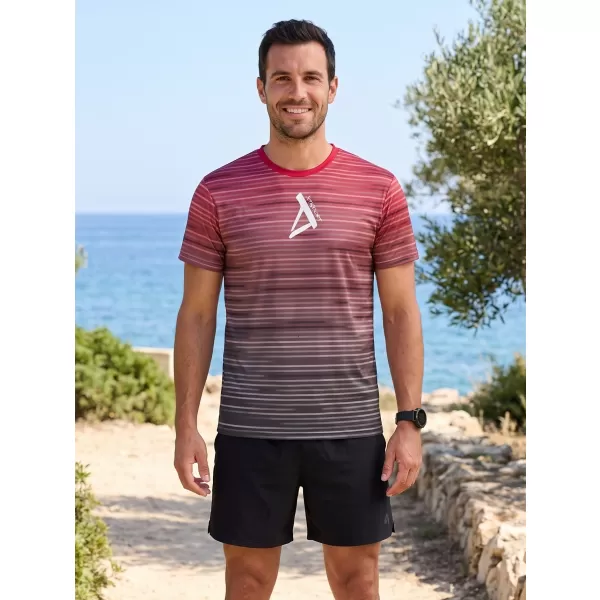  Pánské funkční triko premium ALTISPORT VOJ/ALM031TR01 ČERNÁ/VÍNOVÁ 