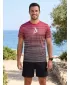 Pánské funkční triko premium ALTISPORT VOJ/ALM031TR01 ČERNÁ/VÍNOVÁ