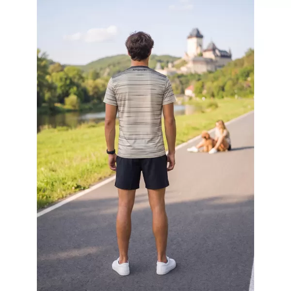  Pánské funkční triko premium ALTISPORT VOJ/ALM031TR01 ČERNÁ/HNĚDÁ 