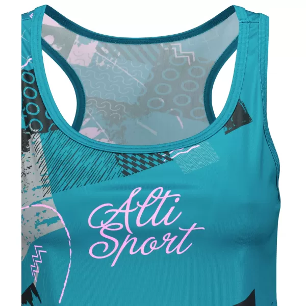 Dámské funkční tílko premium ALTISPORT VOJ/ALW009TIL01 EMERALD/SVĚTLE RŮŽOVÁ 