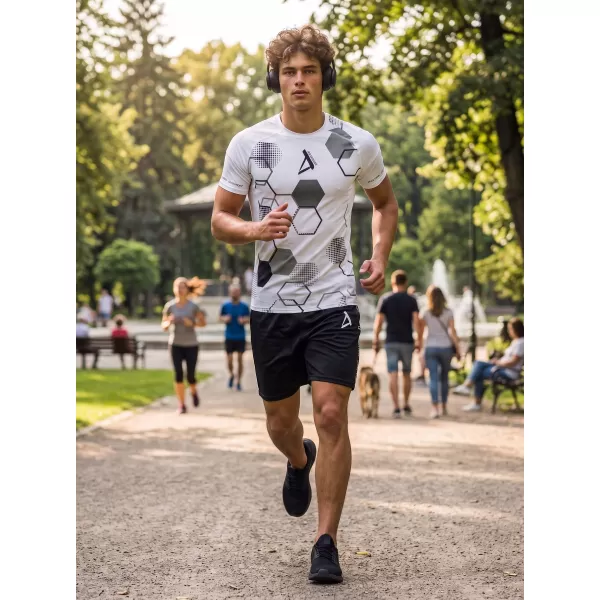  Pánské funkční kompresní tričko s krátkým rukávem premium ALTISPORT VOJ/ALM037TR04 BÍLÁ 