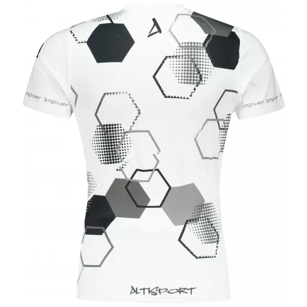  Pánské funkční kompresní tričko s krátkým rukávem premium ALTISPORT VOJ/ALM037TR04 BÍLÁ 