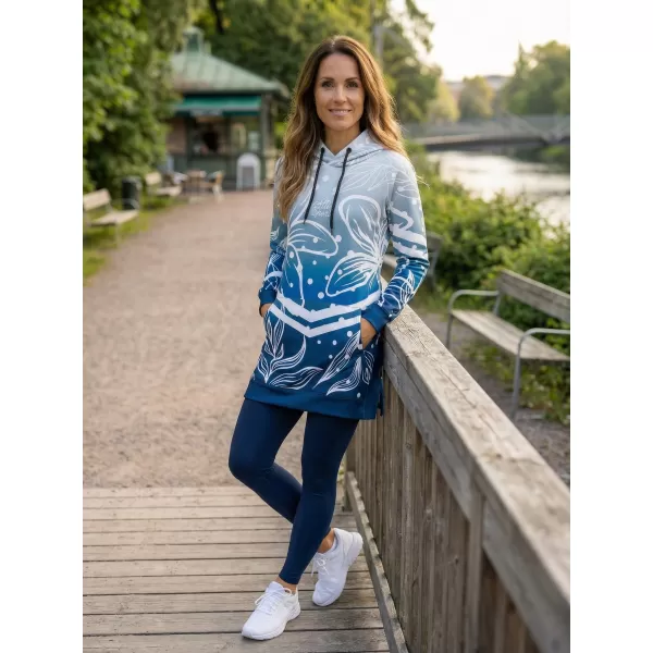  Dámská funkční mikina premium ALTISPORT VOJ/ALW045MI03 NÁMOŘNÍ MODRÁ/BÍLÁ 