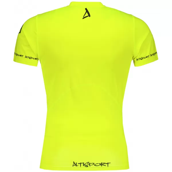 Pánské funkční kompresní tričko s krátkým rukávem premium ALTISPORT VOJ/ALM000TR04 NEON YELLOW 