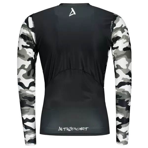  Pánské funkční kompresní tričko premium ALTISPORT VOJ/ALM038TR03 ČERNOBÍLÁ 