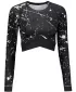 Dámský funkční crop top s dlouhým rukávem premium ALTISPORT VOJ/ALW034TR04 ČERNÁ