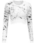 Dámský funkční crop top s dlouhým rukávem premium ALTISPORT VOJ/ALW034TR04 BÍLÁ