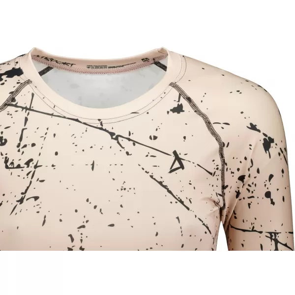  Dámský funkční crop top s dlouhým rukávem premium ALTISPORT VOJ/ALW034TR04 HNĚDÁ 
