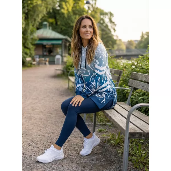  Dámská funkční mikina premium ALTISPORT VOJ/ALW045MI03 NÁMOŘNÍ MODRÁ/BÍLÁ 