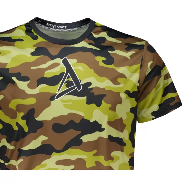  Pánské funkční tričko premium ALTISPORT VOJ/ALM038TR01 ZELENÁ ARMY 