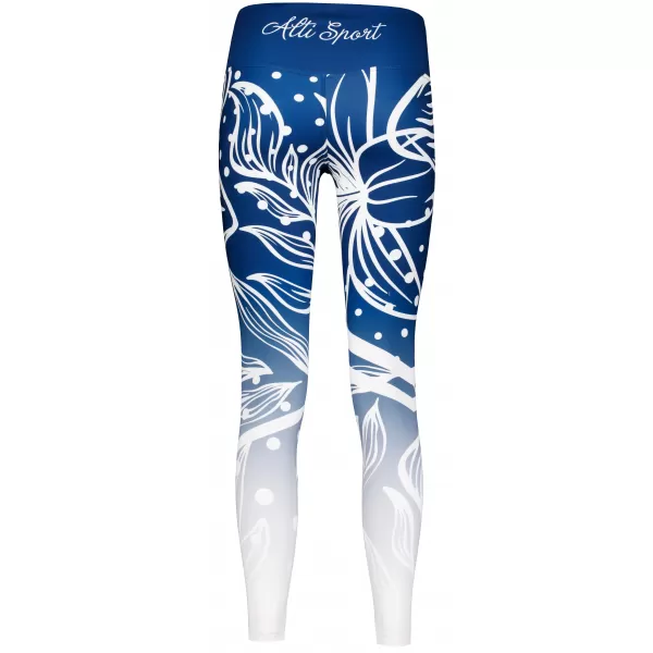  Dámské dlouhé funkční legíny premium ALTISPORT VOJ/ALW045LEG01 NÁMOŘNÍ MODRÁ/BÍLÁ 