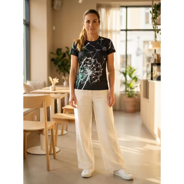  Dámské funkční tričko premium ALTISPORT VOJ/ALW035TR01 ČERNÁ/TYRKYSOVÁ 