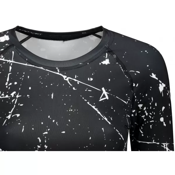  Dámský funkční crop top s dlouhým rukávem premium ALTISPORT VOJ/ALW034TR04 ČERNÁ 