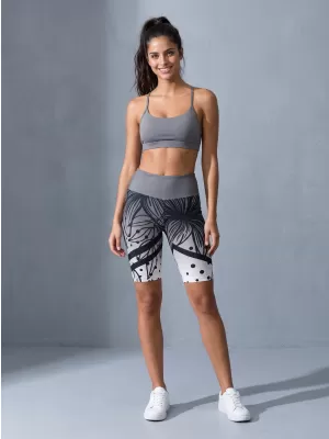 Dámské funkční legíny nad kolena premium ALTISPORT VOJ/ALW045LEG02 ČERNOBÍLÁ