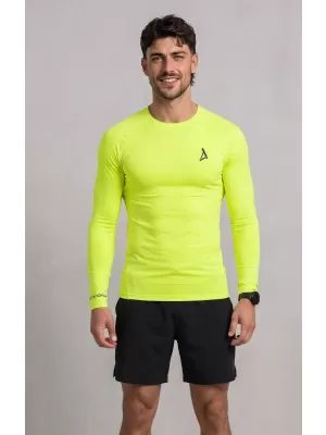 Pánské funkční kompresní tričko premium ALTISPORT VOJ/ALM000TR03 NEON YELLOW