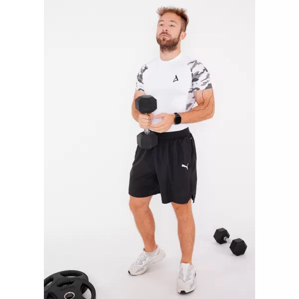  Pánské funkční kompresní tričko s krátkým rukávem premium ALTISPORT VOJ/ALM038TR04 BÍLÁ 