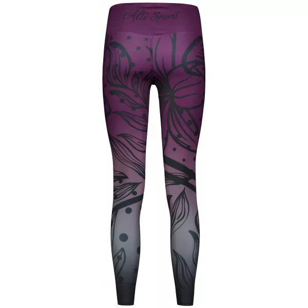  Dámské dlouhé funkční legíny premium ALTISPORT VOJ/ALW045LEG01 FIALOVÁ/ČERNÁ 