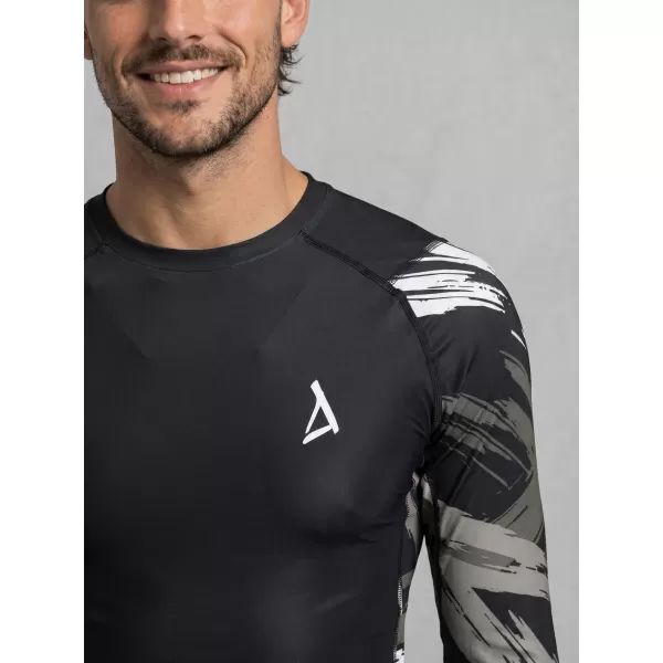  Pánské funkční kompresní tričko premium ALTISPORT VOJ/ALM039TR03 ČERNOBÍLÁ 