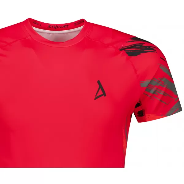 Pánské funkční kompresní tričko s krátkým rukávem premium ALTISPORT VOJ/ALM039TR04 ČERVENÁ 