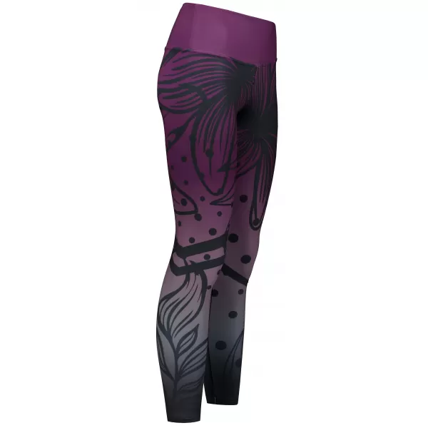  Dámské dlouhé funkční legíny premium ALTISPORT VOJ/ALW045LEG01 FIALOVÁ/ČERNÁ 