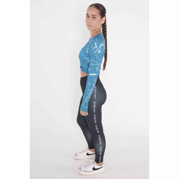  Dámský funkční crop top s dlouhým rukávem premium ALTISPORT VOJ/ALW034TR04 EMERALD 