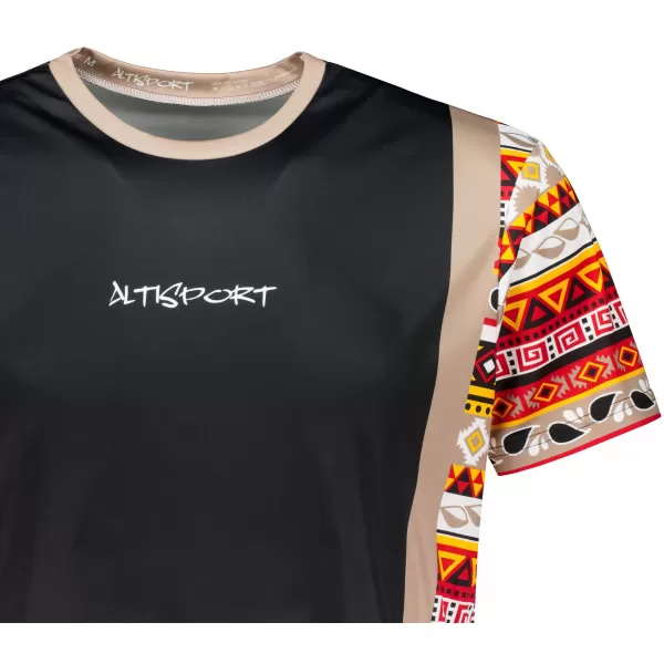  Pánské funkční tričko premium ALTISPORT VOJ/ALM043TR01 ČERNOHNĚDÁ 