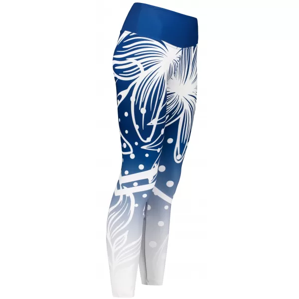  Dámské dlouhé funkční legíny premium ALTISPORT VOJ/ALW045LEG01 NÁMOŘNÍ MODRÁ/BÍLÁ 