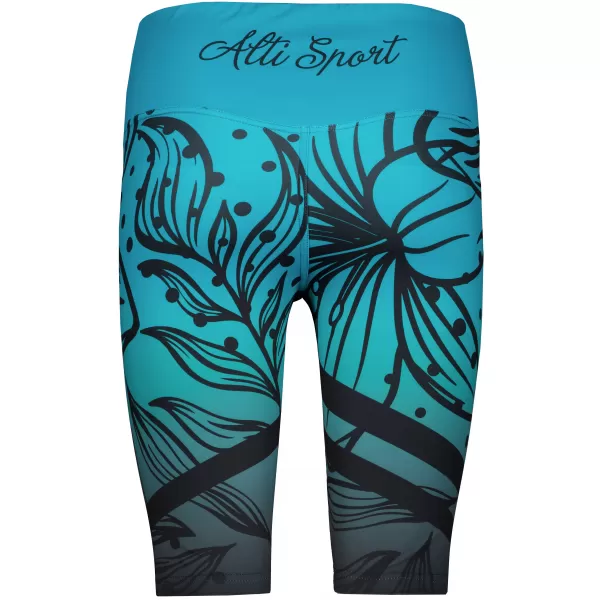  Dámské funkční legíny nad kolena premium ALTISPORT VOJ/ALW045LEG02 EMERALD/ČERNÁ 