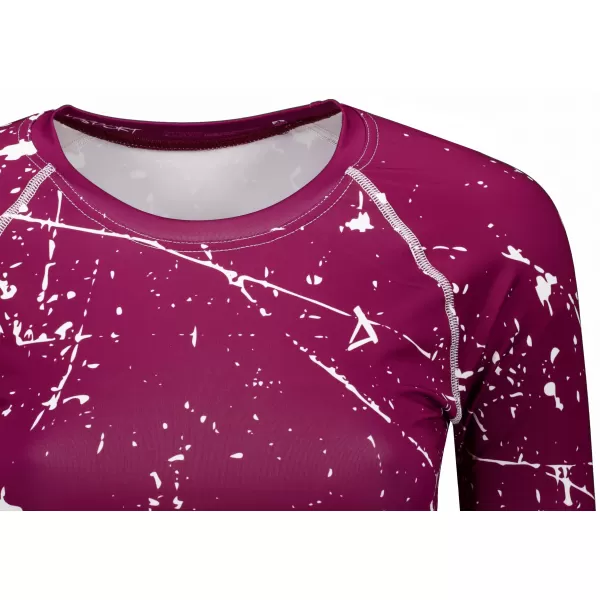  Dámský funkční crop top s dlouhým rukávem premium ALTISPORT VOJ/ALW034TR04 FUCHSIOVÁ 