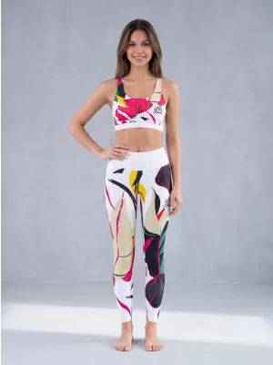 Dámské dlouhé funkční legíny premium ALTISPORT VOJ/ALW042LEG01 BÍLÁ