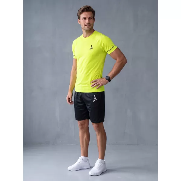  Pánské funkční kompresní tričko s krátkým rukávem premium ALTISPORT VOJ/ALM000TR04 NEON YELLOW 