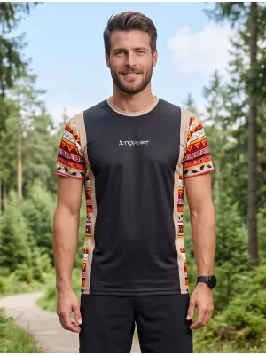 Pánské funkční tričko premium ALTISPORT VOJ/ALM043TR01 ČERNOHNĚDÁ