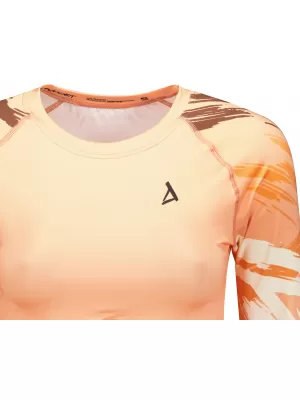 Dámský funkční crop top s dlouhým rukávem premium ALTISPORT VOJ/ALW039TR04 ORANŽOVÁ