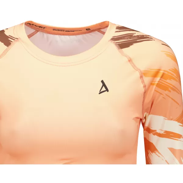  Dámský funkční crop top s dlouhým rukávem premium ALTISPORT VOJ/ALW039TR04 ORANŽOVÁ 