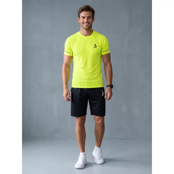  Pánské funkční kompresní tričko s krátkým rukávem premium ALTISPORT VOJ/ALM000TR04 NEON YELLOW 