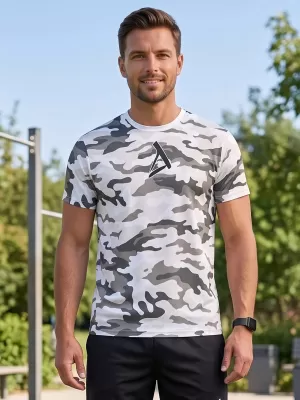 Pánské funkční tričko premium ALTISPORT VOJ/ALM038TR01 BÍLÁ