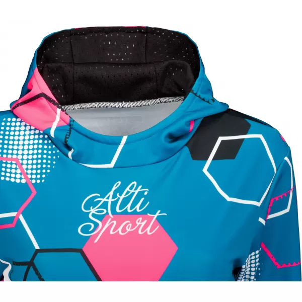  Dámská funkční mikina premium ALTISPORT VOJ/ALW037MI01 PETROELJOVÁ/RŮŽOVÁ 
