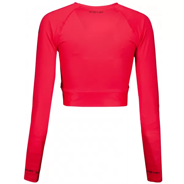  Dámský funkční crop top s dlouhým rukávem premium ALTISPORT VOJ/ALW000TR04 ČERVENÁ 