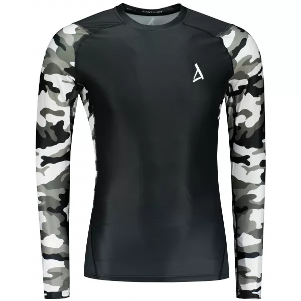  Pánské funkční kompresní tričko premium ALTISPORT VOJ/ALM038TR03 ČERNOBÍLÁ 