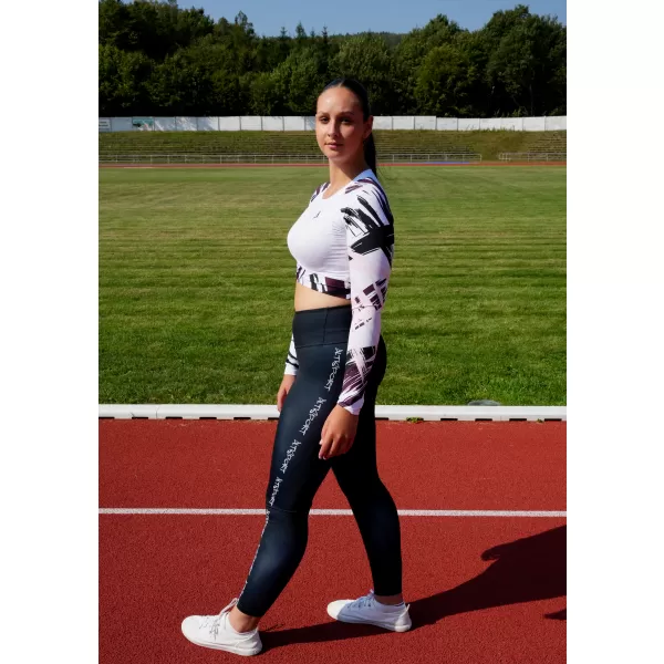  Dámský funkční crop top s dlouhým rukávem premium ALTISPORT VOJ/ALW039TR04 BÍLÁ 