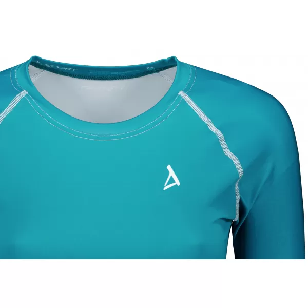  Dámský funkční crop top s dlouhým rukávem premium ALTISPORT VOJ/ALW000TR04 PETROLEJOVÁ 