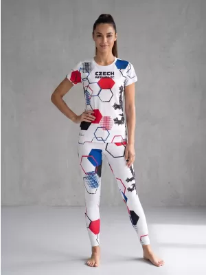 Dámské dlouhé funkční legíny premium ALTISPORT VOJ/ALW036LEG01 HEXA BÍLÁ