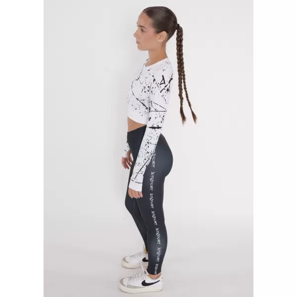  Dámský funkční crop top s dlouhým rukávem premium ALTISPORT VOJ/ALW034TR04 BÍLÁ 