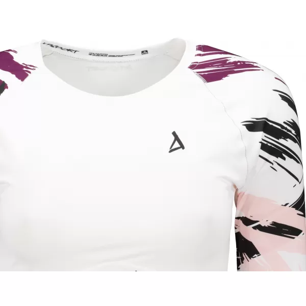 Dámský funkční crop top s dlouhým rukávem premium ALTISPORT VOJ/ALW039TR04 BÍLÁ 