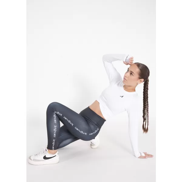  Dámský funkční crop top s dlouhým rukávem premium ALTISPORT VOJ/ALW000TR04 BÍLÁ 