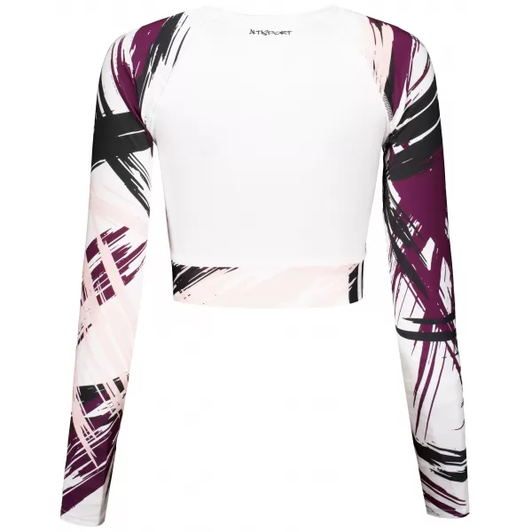  Dámský funkční crop top s dlouhým rukávem premium ALTISPORT VOJ/ALW039TR04 BÍLÁ 