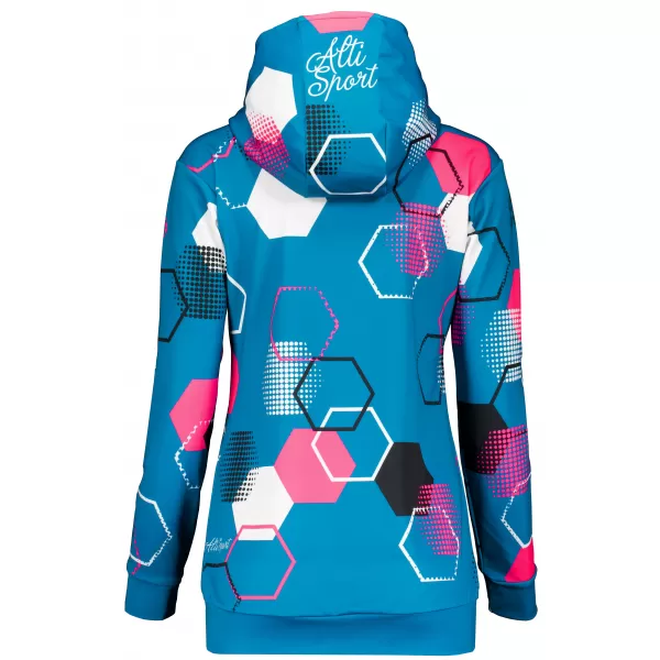  Dámská funkční mikina premium ALTISPORT VOJ/ALW037MI01 PETROELJOVÁ/RŮŽOVÁ 